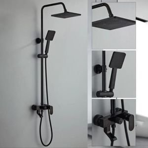 black shower set